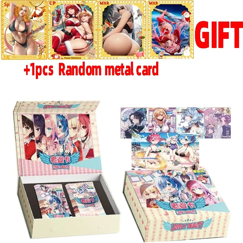 

Коллекционные Карточки 2023 с историей богини Waiful, металлические карточки, сексуальная девушка, бустер, настольная игра, настольная доска, искусственная Рождество