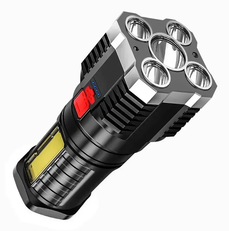 Description Picture 6 of item5LED High Power Led Flashlights Rechargeable Camping Spotlight with Side Light 3 Lighting Modes for Camping Adventure Outdoor