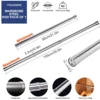 Wardrobe Rail Extendable Clothing Rail 56-100cm Stainless Steel Clothes Rod with End Sockets Screws Adjustable Closet Rail Pole 6