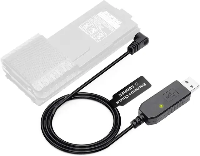 BaoFeng Walkie Talkie USB-кабель для зарядного устройства для UV-5R UV5R UV-82 3800 мАч UV-S9 Plus AR-152 Walkie Talkie Ham двустороннее радио 1