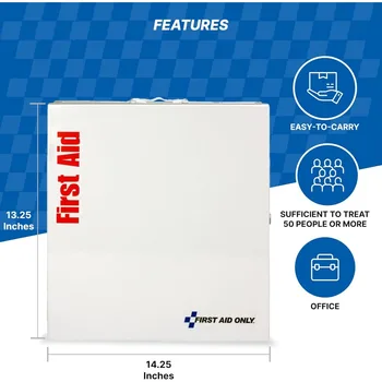 NEW - 746000 SmartCompliance 50-Person ANSI A+ and OSHA Compliant First Aid Kit for Business,Large Metal First Aid Cabinet 4