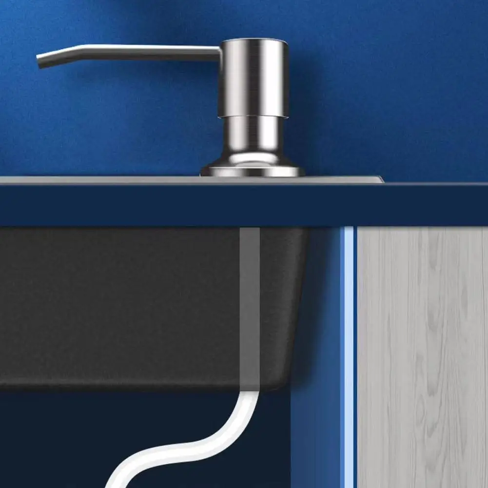 New Kitchen Soap Dispenser 1m 304 Stainless Steel Silicone Extension Tube For Kitchen Accessories Bathroom Extended Dishwashing