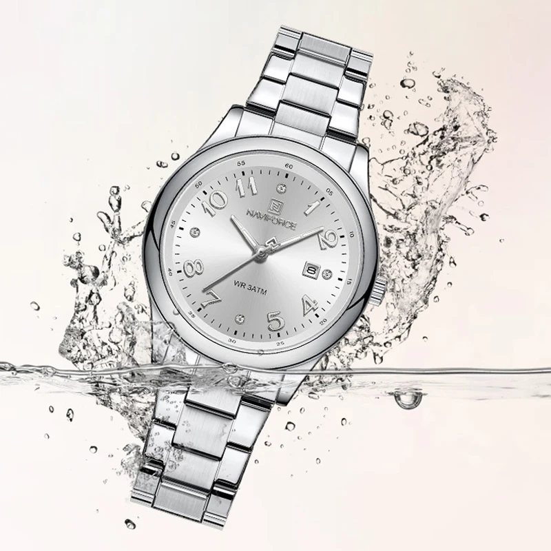 NAVIFORCE Luxury Watches For Woman High Quality Ladies Quartz Watch Waterproof Steel Band Women Wristwatches Give for Girl Gifts 4