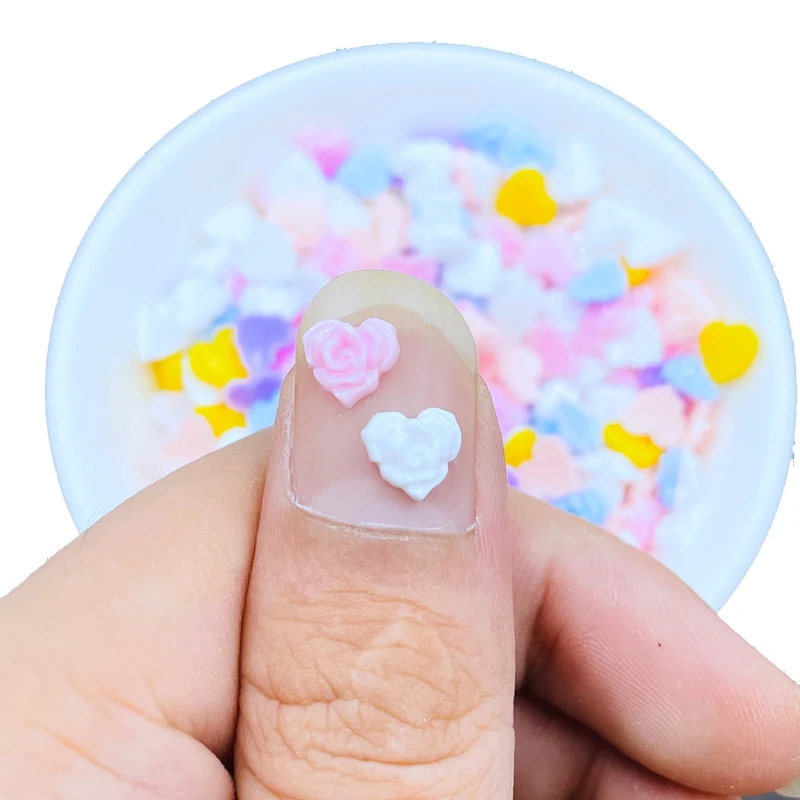 Cute Mixed Mini Flower Flat Back Resin Cabochons Scrapbooking DIY Jewelry Craft Decoration Accessorie 200Pcs resin jewelry accessories resin embellishments resin flower embellishments