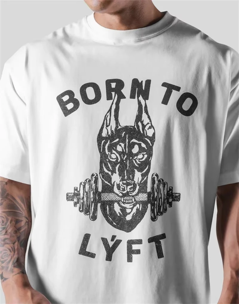 LÝFT VINTAGE GRAPHIC BIG LONG T-SHIRT Born To LÝFT Vintage Graphic Big Long T-Shirt - White