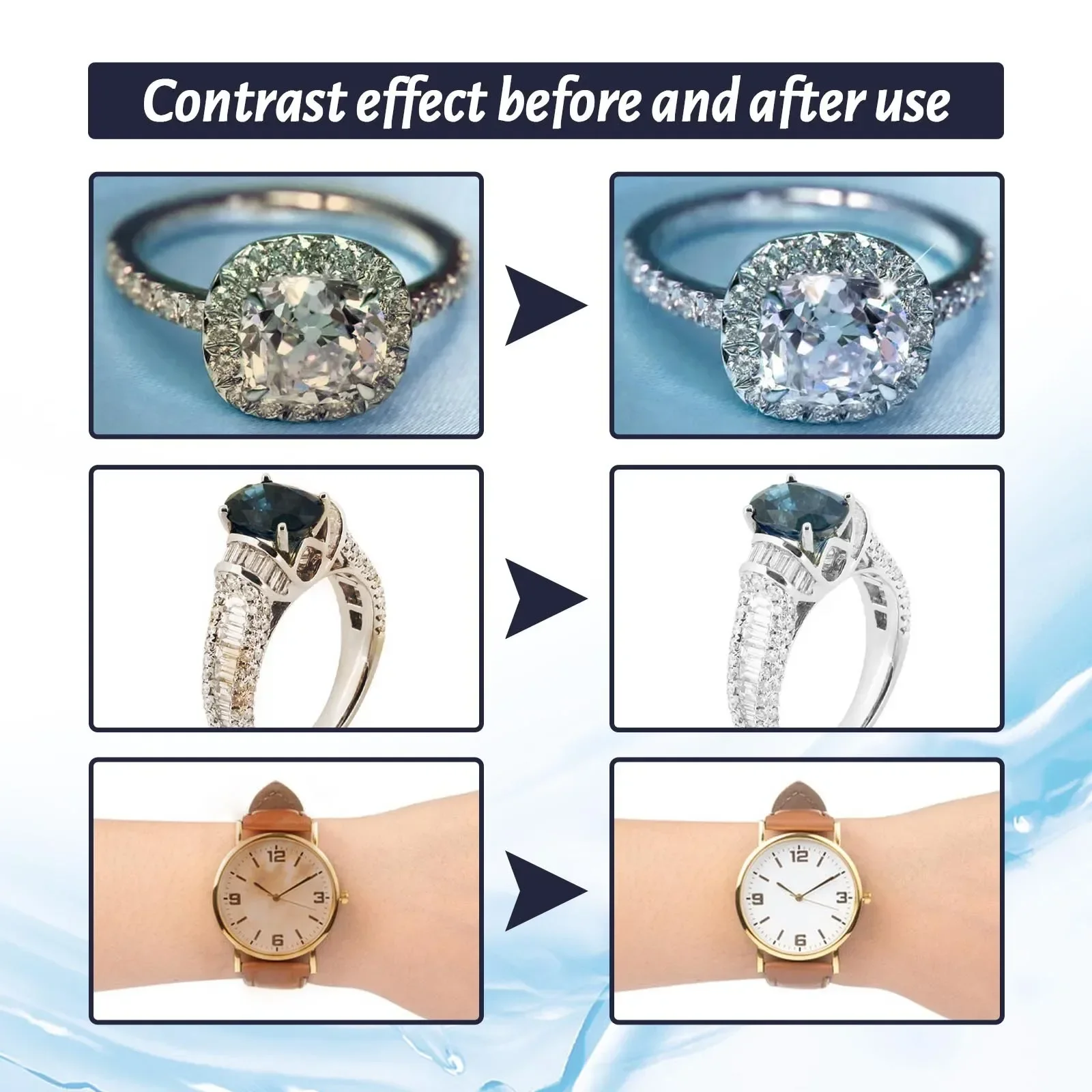 30ml Jewelry Cleaner Solution Diamond Silver Gold Jewelry Cleaning Spray Rust Remover Rust Household Maintenance Cleaning Spray
