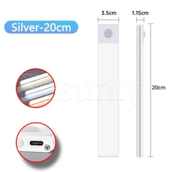 LED Motion Sensor Rechargeable Night Light for Cabinets and Kitchens (3 colors in one Lamp)