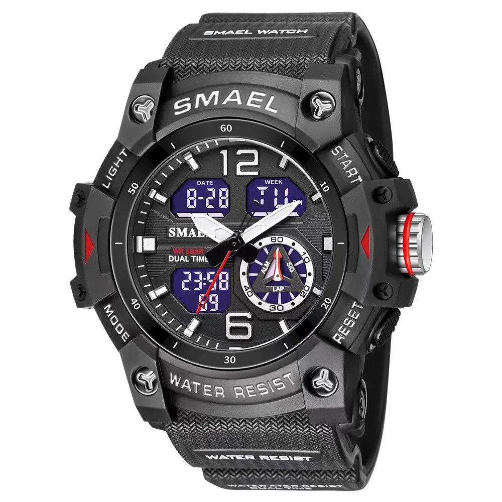 

Smael Outdoor Sport Digital Watches for Men Black Waterproof Tactical Electronic Men's Quartz Watch Fashion relogio masculino