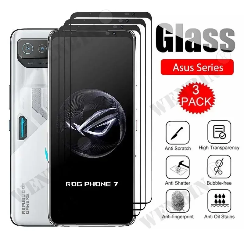 Premium 3-Pack 9HD Full Coverage Screen Protector Glass