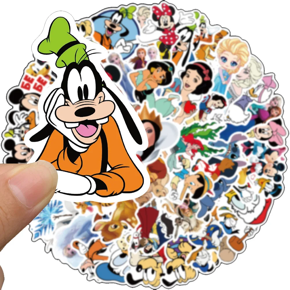 Disney cartoon stickers 10/30/50/100pcs cute mix Stitch Mickey stickers for kids DIY motorcycle laptop phone