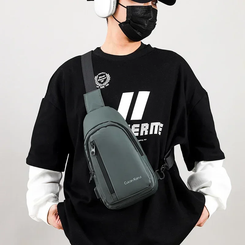 나일론 솔리드 컬러 2025 뜨거운 판매 허리 팩 지퍼 다목적 캐주얼 디자이너 크로스 바디 백 소프트 통근 경량 가슴 가방