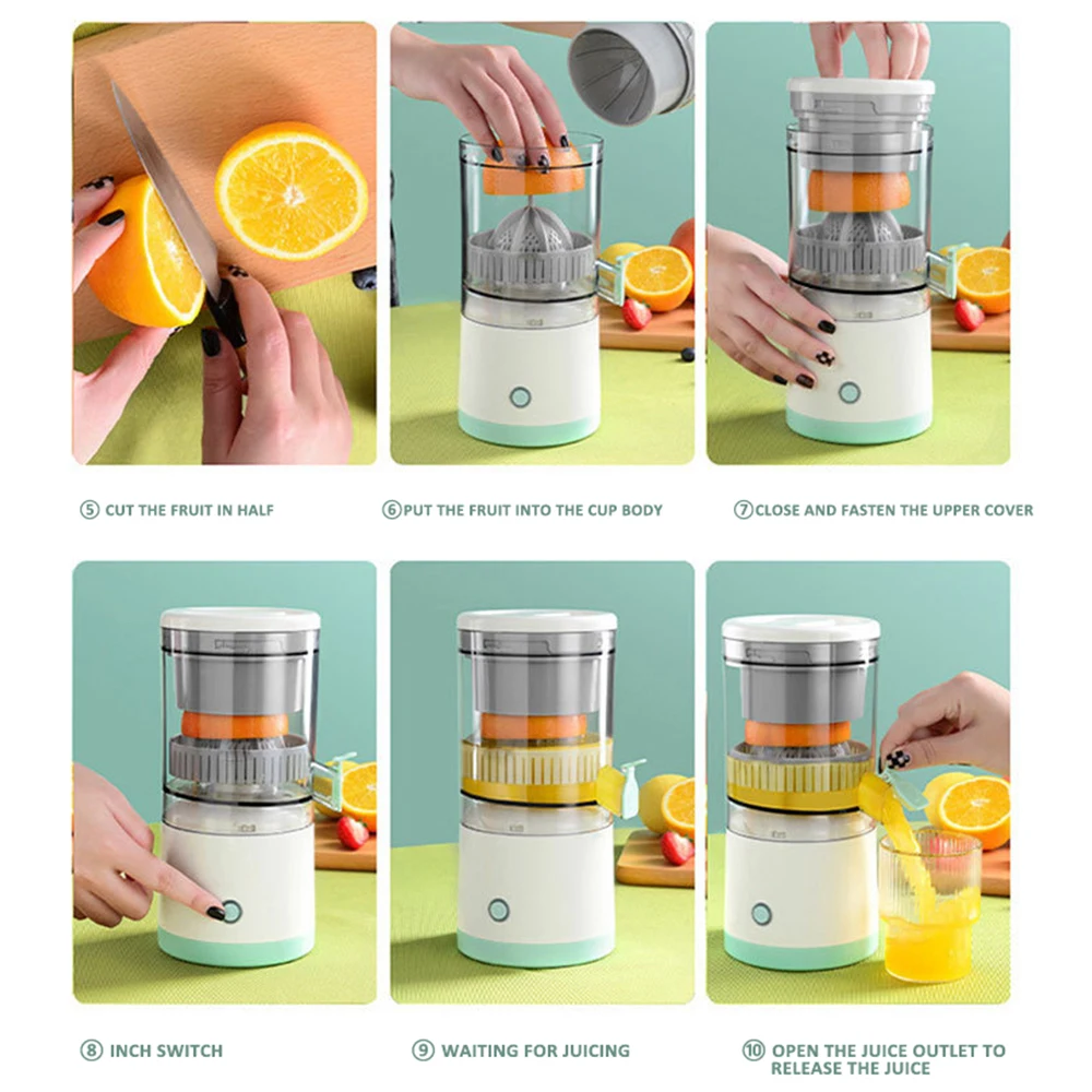 Machine à jus domestique multifonctionnelle sans fil, portable, USB, aste, orange Ju479, mini tasse électrique, 45W - S084c68a5a5f7428d88f54e2a5ab071b4s