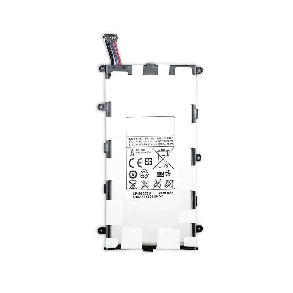 Tablet SP4960C3B Battery 4000mAh rechargeable battery For Samsung Galaxy Tab2 Tab 2 7.0/7.0 Plus GT-P3100 P3100 P3110 P6200