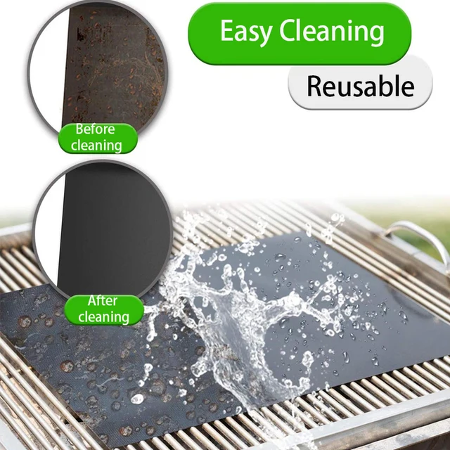 1/2/4Db Bbq Mat Barbecue Grill Non Stick Pad Újrahasznosítható Főzőlap Kültéri Piknik Party Grillező Szőnyegű Kiegészítők - Image 3
