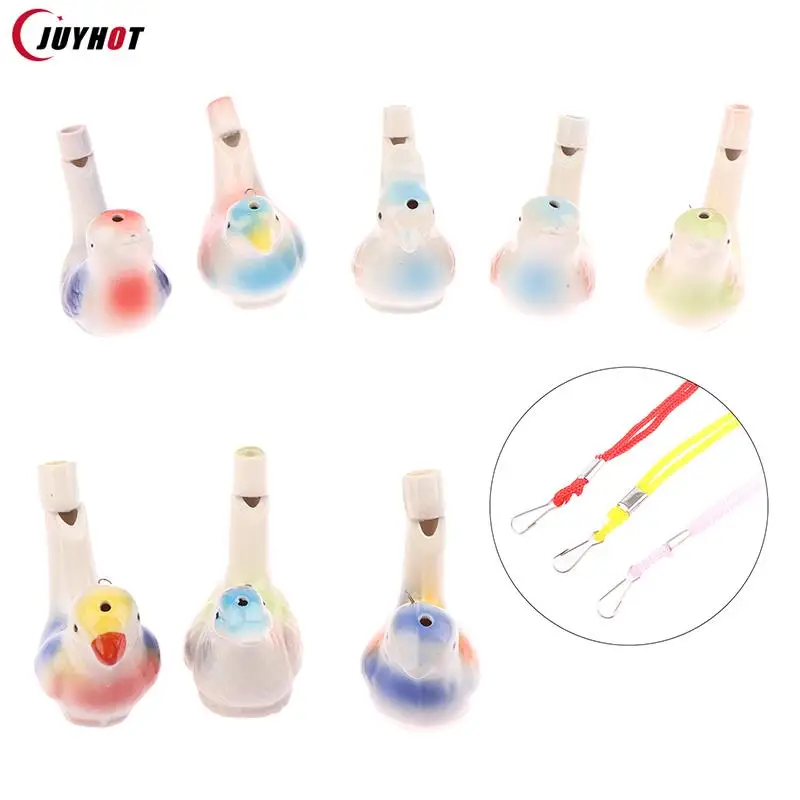 Coloured Drawing Water Bird Whistle Musical Instrument Cute Outdoor Team Sports Whistle 1Pc