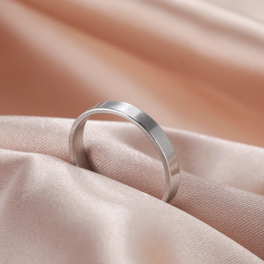 3 Colors Stainless Steel Wedding Band Rings For Women Men
