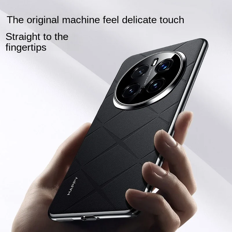 Luxury Leather Case with Camera Lens Protection - Slim Design, Premium Texture