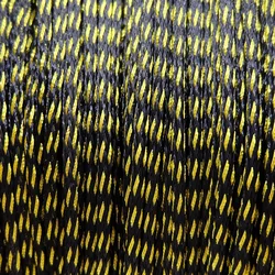 Multi - Length Braided Cable Sleeve - Durable Nylon Sheath for Wire Insulation and Protection (Black Gold Silk)