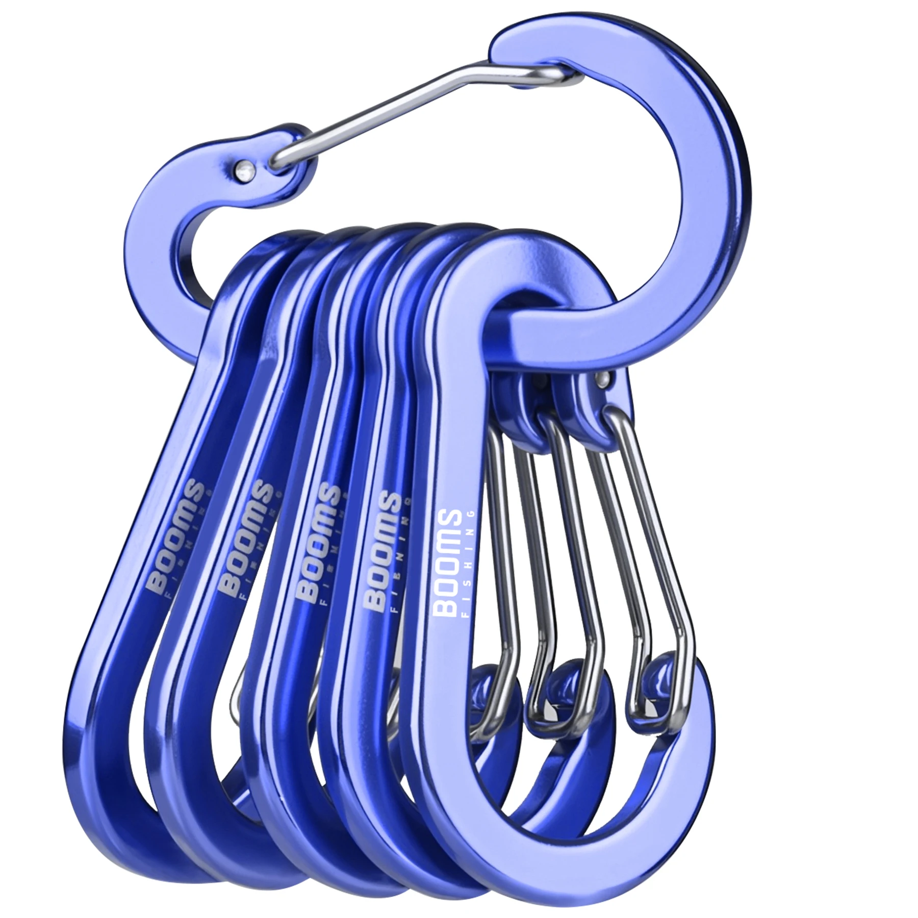 Ausleger Angeln Multi Tool 6Pcs 5cm D-ring Aluminium Legierung Karabiner Clip Outdoor Reise Haken Schnalle Karabiner camp Ausrüstung