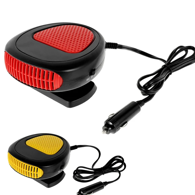 Car Heater 12V 150W, 3-Outlet Plug in Cigarette Lighter Portable Windscreen  Fan