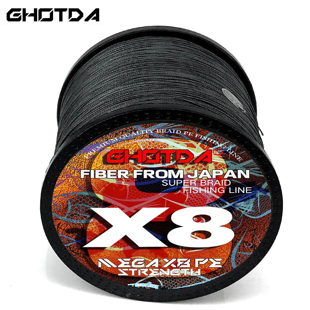 Ghotda 300M 500M 1000M Multifilamento Lenza Da Pesca A 8 Fili Pe Lure Forte Forza Di Trazione 18 22 31 39 43 52 61 78Lb Carpa Liscia