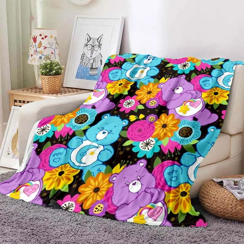 

Мягкое и удобное детское одеяло для сна с 3D-принтом милого медведя, всесезонное теплое одеяло для дивана
