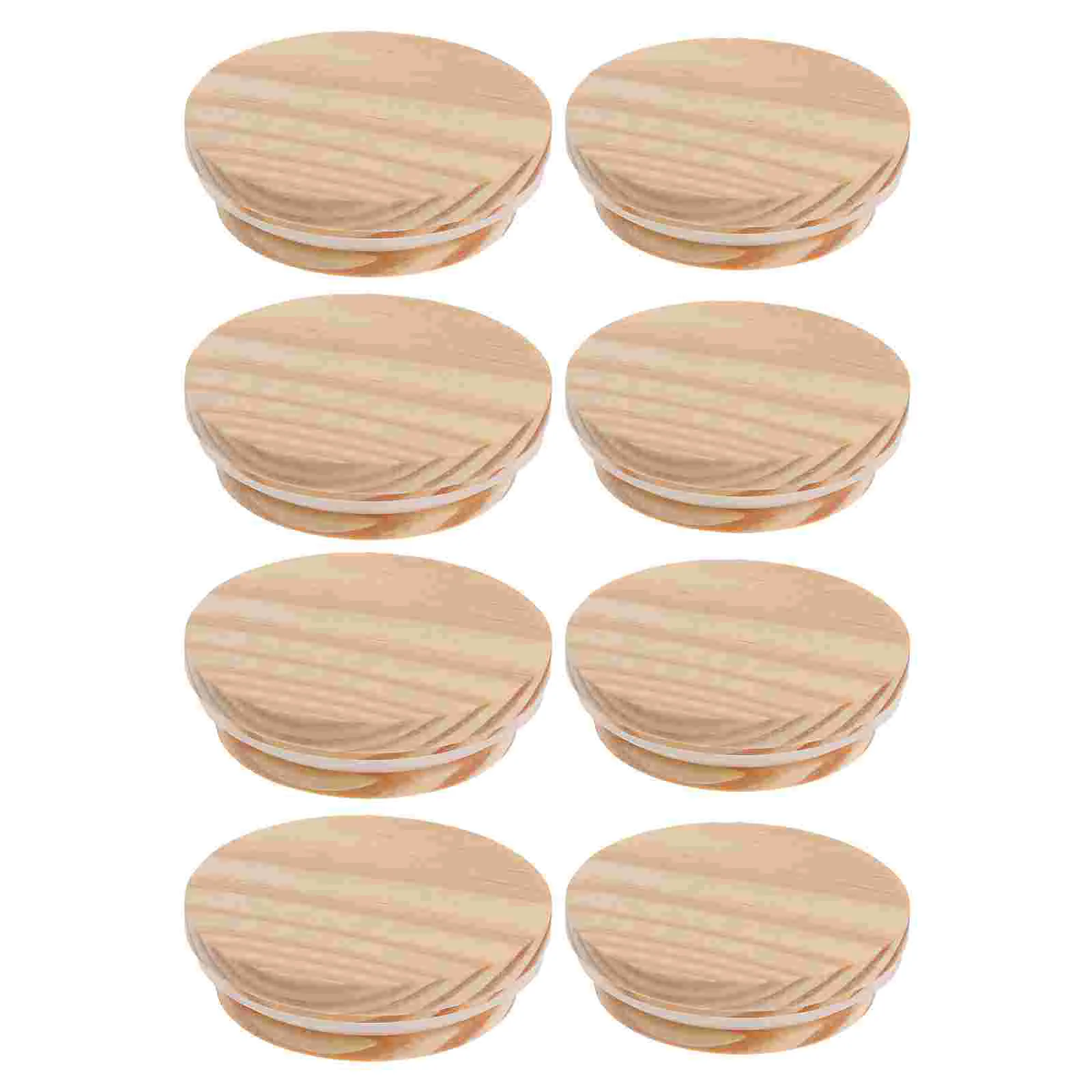 

8pcs wooden jar lids wood jar lids replacement glasses tumbler wood lids for drinking tumbler jar wooden storage lids canning