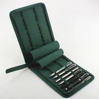 48 /24/10 Slots Fountain Pen Case, Canvas Pen Holder Display Pouch Bag Storage Large Capacity Waterproof 1