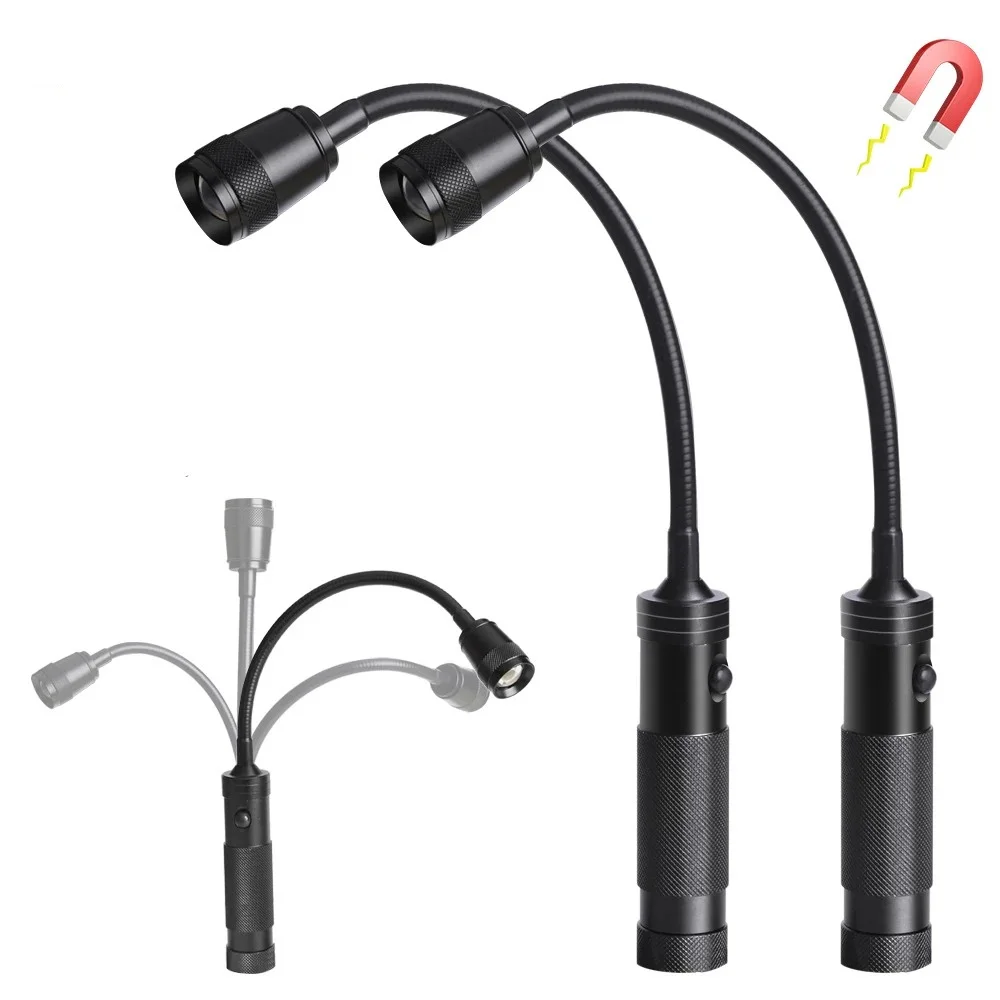 Novelties Work Light Repair Lamp Telescopic Focus With Magnet 360° Hose Bend Emergency Light Outdoor Waterproof Barbecue lamp