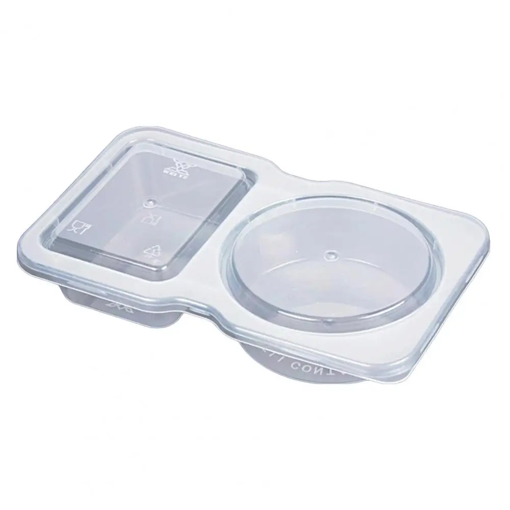 Food-safe Plastic Spice Box 20pcs Dual Compartment Condiment Containers with Lids Reusable for Dips for Condiments Commuting