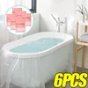 1-6PCS Bath Bag Travel Disposable Bathtub Cover Portable Bath Bucket Film Easy Liner Thickened Travel Hotel Shower Bags 1.2*2.6m 1