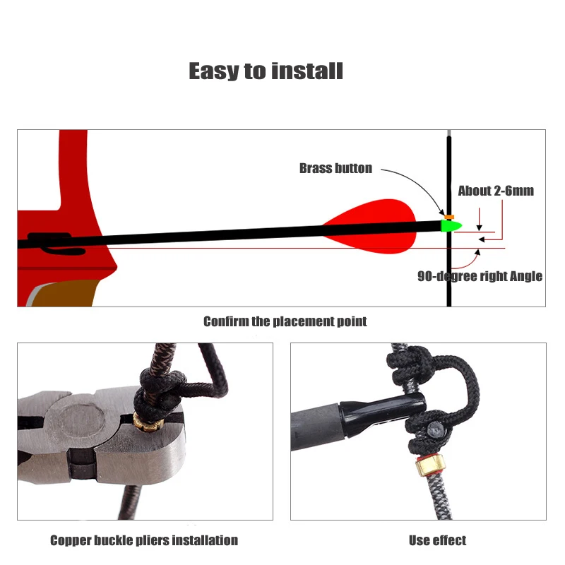 Archery Bow String Nocking Clips - Durable Buckle Clips