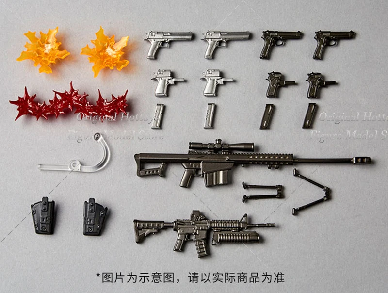 Couleur M4A1 Modèle de fusil 4D 1:6 pour figurine d'action 12