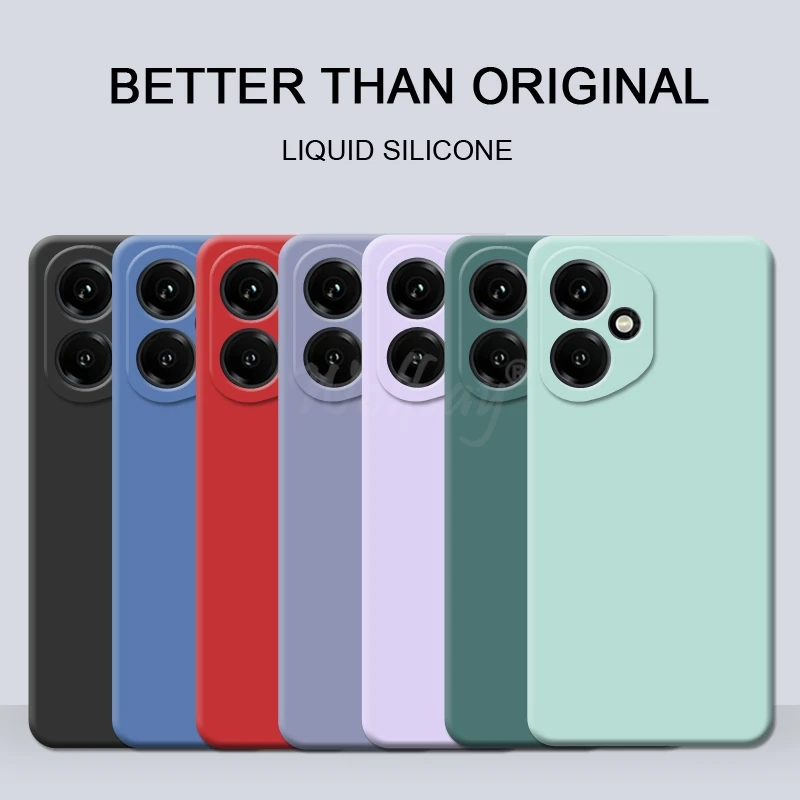 Liquid Silicone Soft Rubber Phone Protector Case - Elegant Plain Design