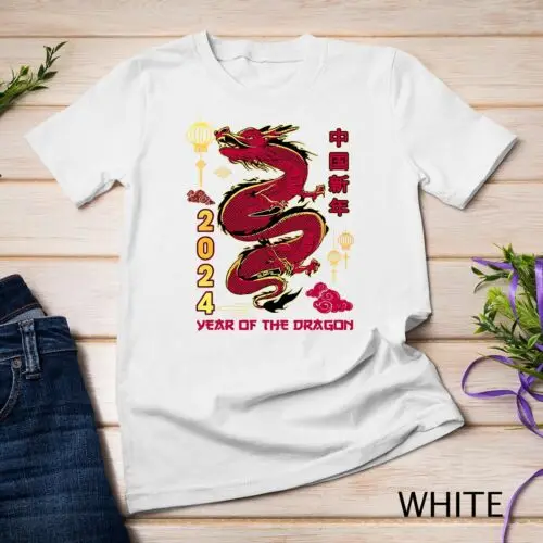 

Chinese Year of Dragon 2024 Happy New Year Christmas 2024 Unisex T-shirt