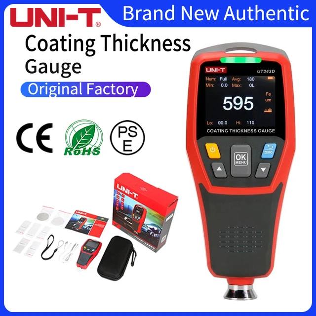 UNI-T UT343D kaplama kalınlık ölçer otomobil boya filmi kalınlık test cihazı  ölçüm FE/NFE boya aracı USB veri depolama UT343A - AliExpress