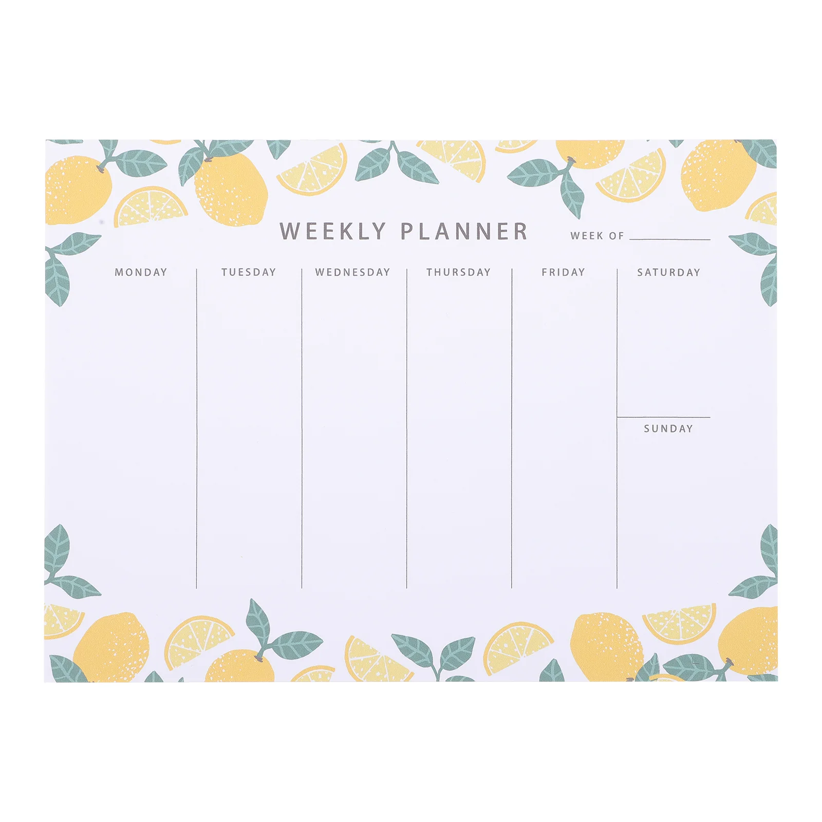 Weekly Planner Notepad for Daily Schedule To Do List Notes Habit Academic Planner Lemon