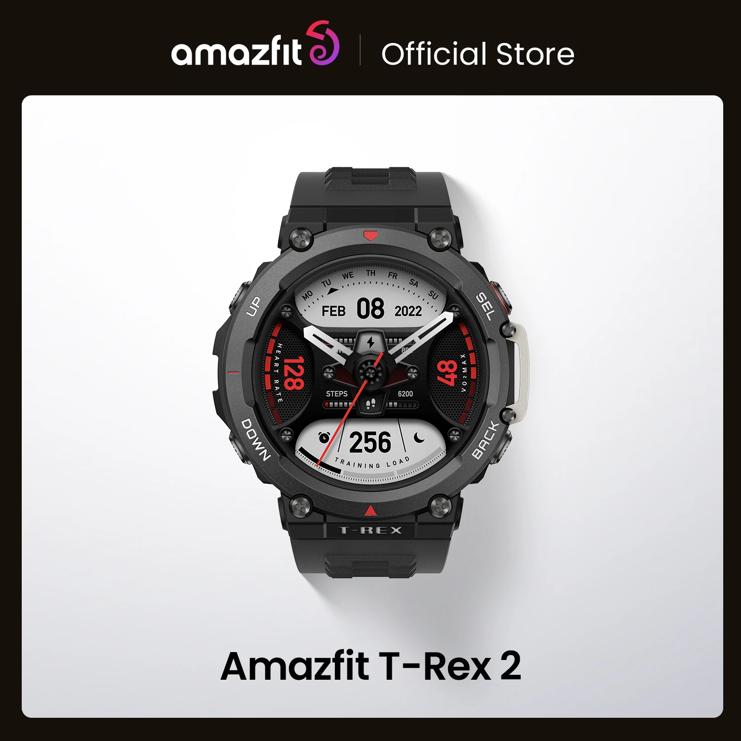 

New Amazfit T Rex 2 Smartwatch T-Rex 2 Dual Band Route Import 150+Built-in Sports Modes Smart Watch