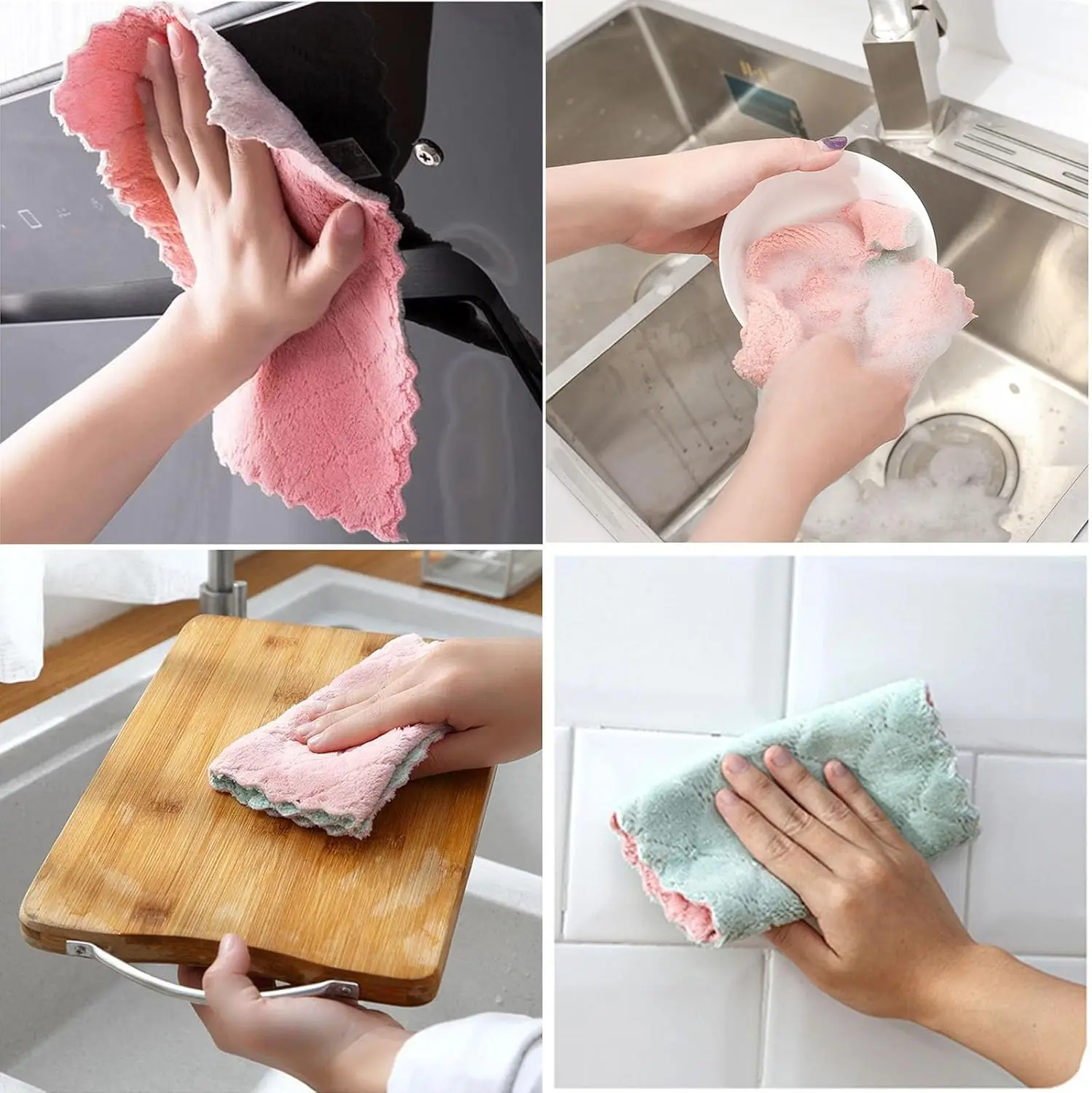 Super Absorbent Microfiber Kitchen Cleaning Towels