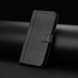 Luxury Magnetic Flip Case Leather Wallet Phone Cover for Xiaomi POCO F6 pro (Black-(YB - 16))