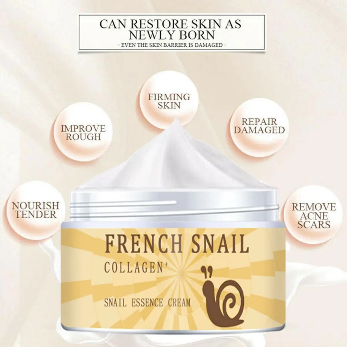 face cream skin cream slime snail face cream hyaluronic acid anti-wrinkle anti-aging facial day cream collagen moisturizer nourishing skin serum care
