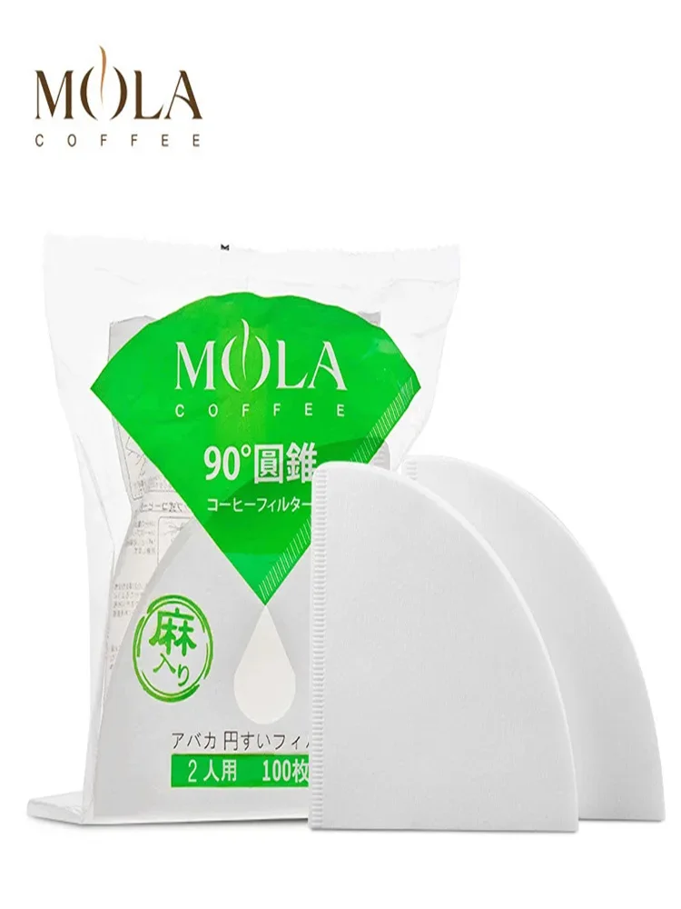 

Japanese Sanyo MOLA Hand Brewed Coffee Filter Paper, Conical Drip, Hemp Fiber, 100 Pcs