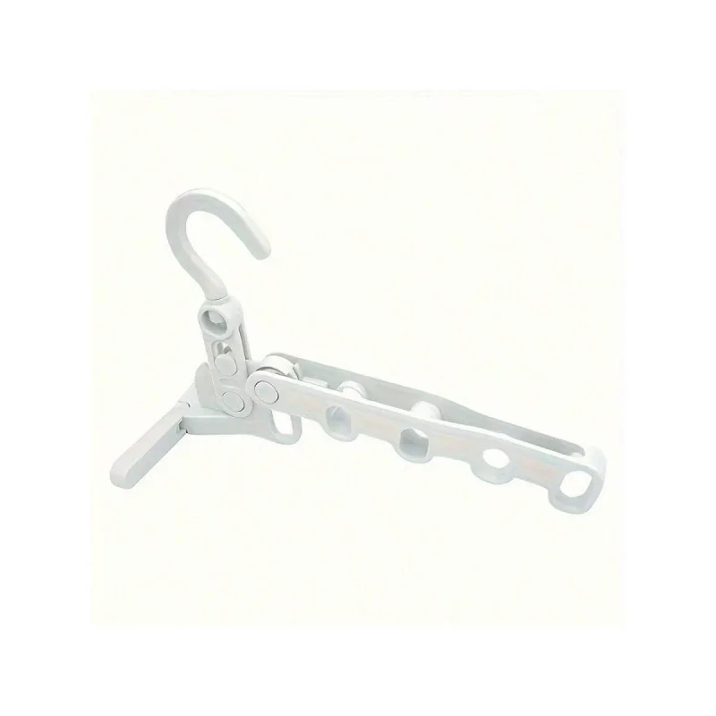 Portable 5-Clip Folding Clothes Hanger - Space Saving For Travel, Dorm, Home Use, Laundry Drying Rack 6