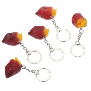 패션 고구마 열쇠 고리, 자동차 펜던트 가방 액세서리, 걸이식 반지 장식, 10 개