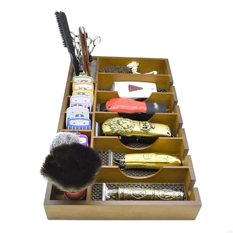 E0BD Hair Storage Rack Eletric Hair Cutter Holder Trimmer Display Tray with Non-Slip Mat