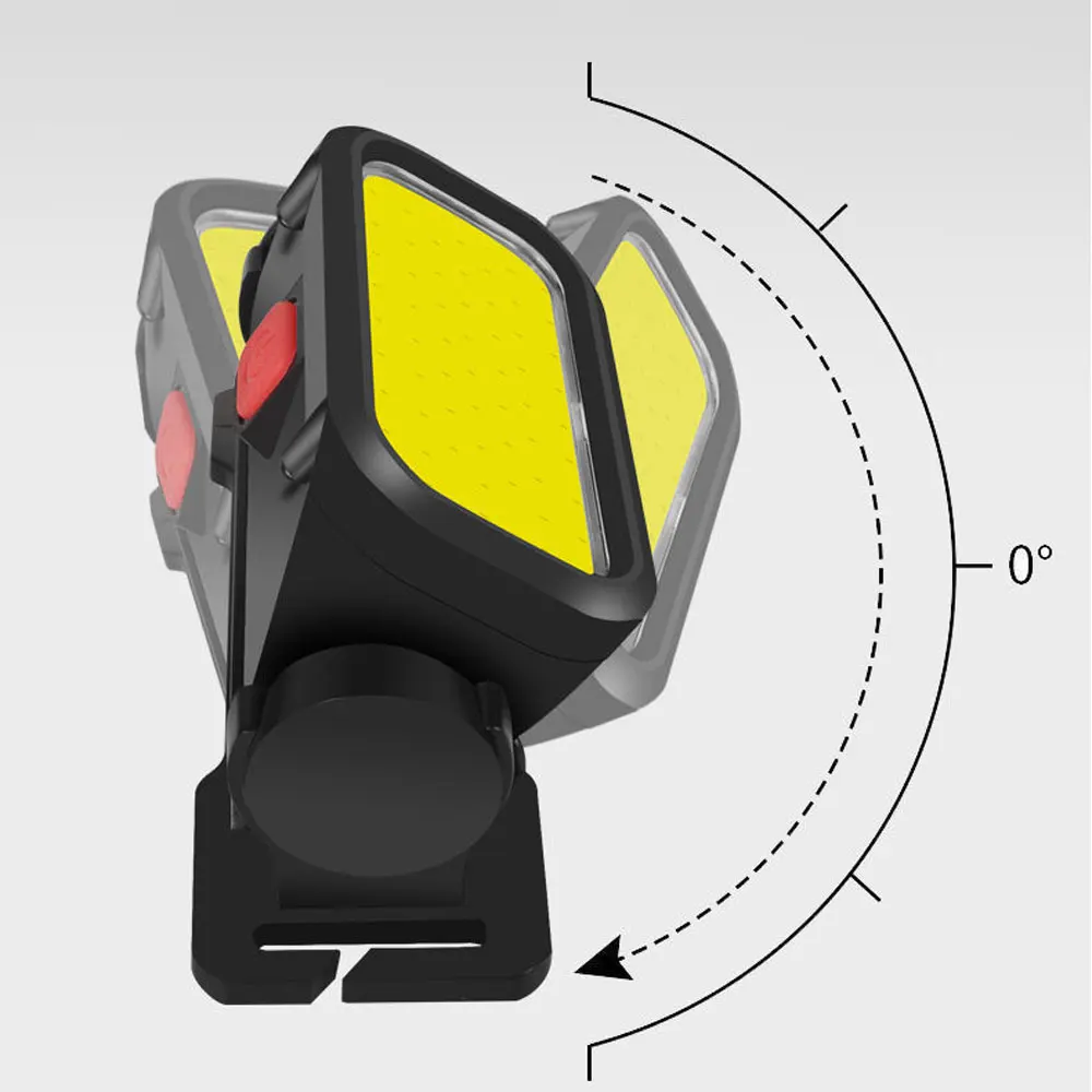 Portable Powerful Red LED Headlamp COB USB Rechargeable Headlight Built-in Battery Waterproof White Head Torch Flash Head Lamp