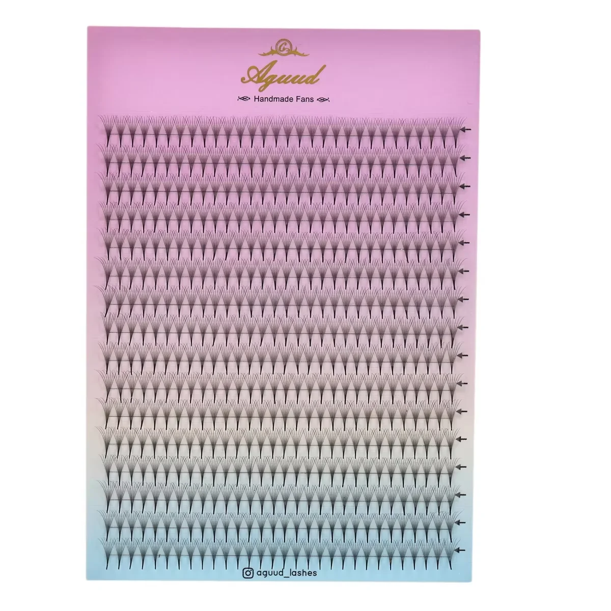AGUUUD Großes Tablett 480 Fächer Super schmale dünne spitze Basis Vorgefertigte Wimpernfächer 4D 5D 6D 7D 8D Russisches Volumen Wimpernverlängerungs-Make-up – Detail 13