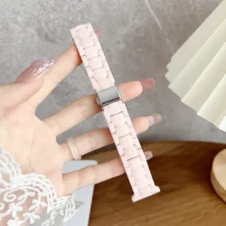 20mm Candy Resin Bracelet Watch Strap for Watch 7 40mm 44mm (Pink)