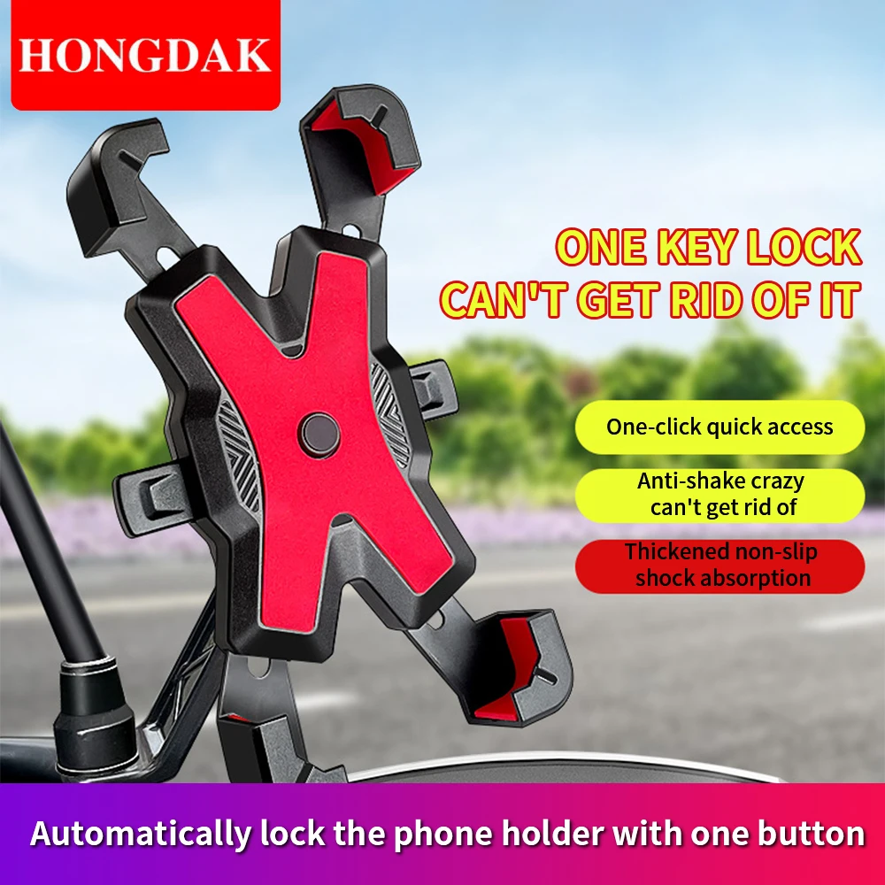 Bike Phone Holder motorcycle 360° Bicycle   for inch Mobile View Universal  Stand Shockproof Bracket GPS Clip heightened aluminium alloy bicycle mobile phone holder 360° rotation adjustable motorcycle phone mount rear view mirror phone bracket for mountain bike road bicycle