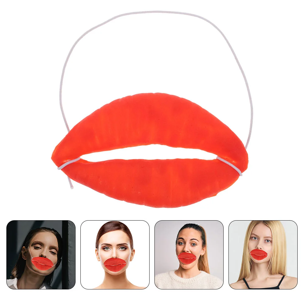 3 Pcs Red Lip Mouth Cosplay Clown Supplies Party Effect Photobooth Props Masquerade Lips April Fool s Day Festive Party Supplies